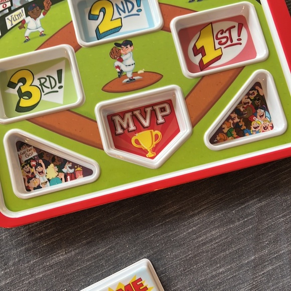 Fun Kids Home Run Baseball Lunch Dinner Plate for picky eaters - Picture 6 of 6